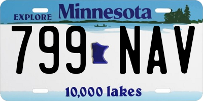 MN license plate 799NAV