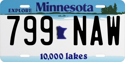 MN license plate 799NAW