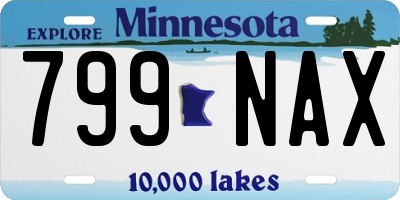 MN license plate 799NAX