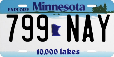 MN license plate 799NAY