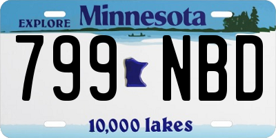 MN license plate 799NBD