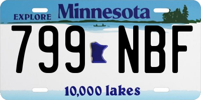 MN license plate 799NBF