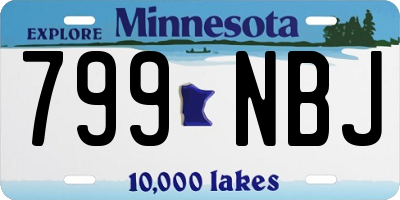 MN license plate 799NBJ