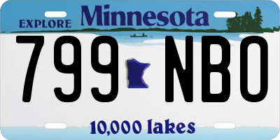 MN license plate 799NBO