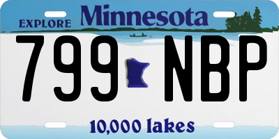 MN license plate 799NBP
