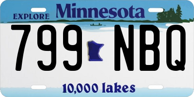 MN license plate 799NBQ