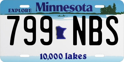 MN license plate 799NBS