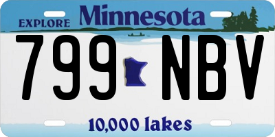 MN license plate 799NBV