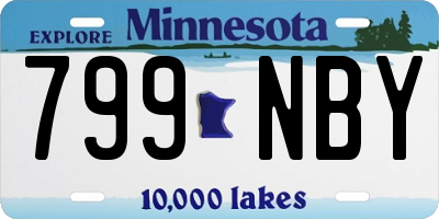 MN license plate 799NBY