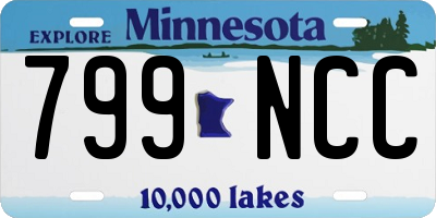 MN license plate 799NCC