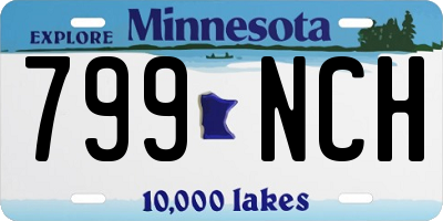 MN license plate 799NCH