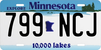 MN license plate 799NCJ