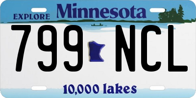 MN license plate 799NCL