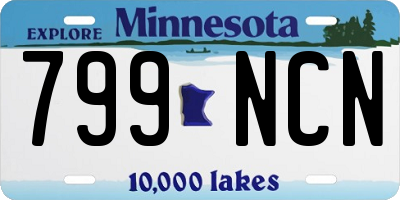 MN license plate 799NCN