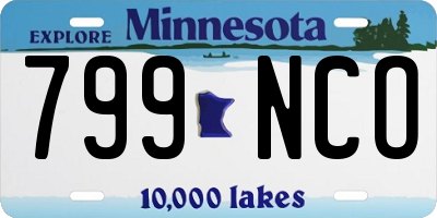 MN license plate 799NCO