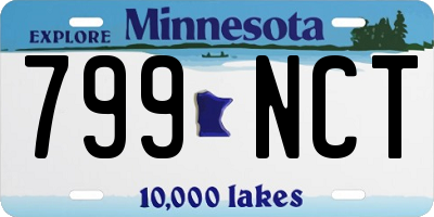 MN license plate 799NCT