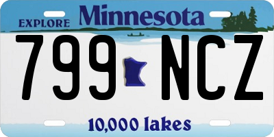 MN license plate 799NCZ