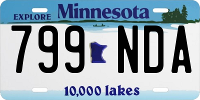 MN license plate 799NDA
