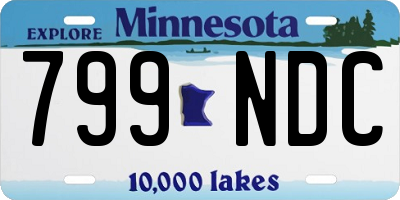 MN license plate 799NDC
