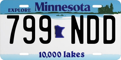 MN license plate 799NDD