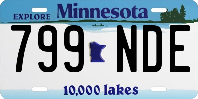 MN license plate 799NDE