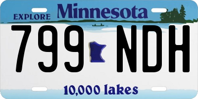 MN license plate 799NDH