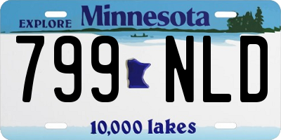 MN license plate 799NLD
