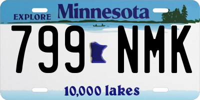 MN license plate 799NMK