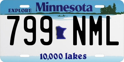 MN license plate 799NML