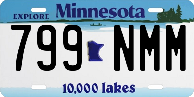 MN license plate 799NMM