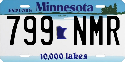 MN license plate 799NMR