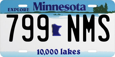 MN license plate 799NMS