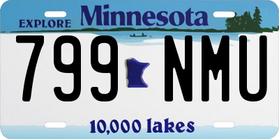 MN license plate 799NMU