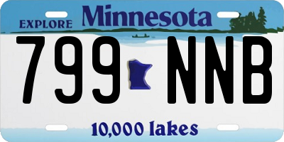 MN license plate 799NNB