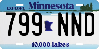 MN license plate 799NND