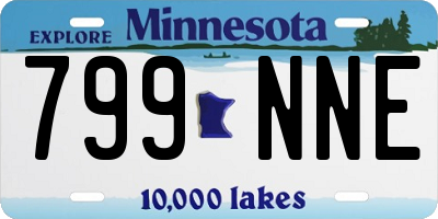 MN license plate 799NNE