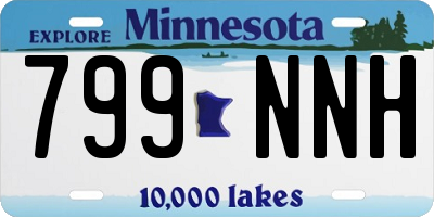 MN license plate 799NNH