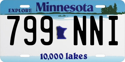 MN license plate 799NNI