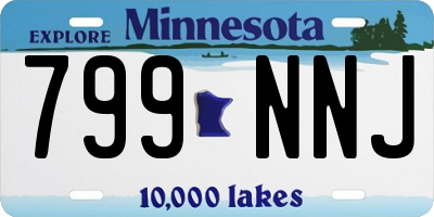 MN license plate 799NNJ