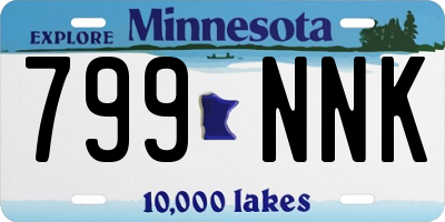 MN license plate 799NNK