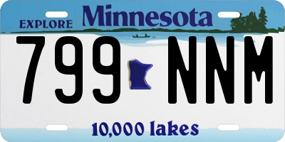 MN license plate 799NNM