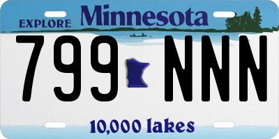 MN license plate 799NNN