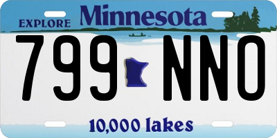 MN license plate 799NNO