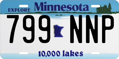 MN license plate 799NNP