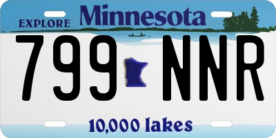 MN license plate 799NNR