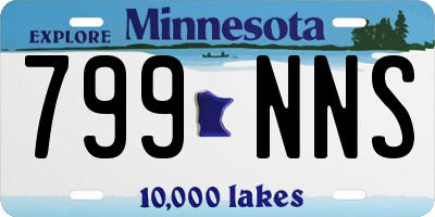 MN license plate 799NNS