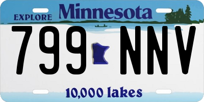MN license plate 799NNV
