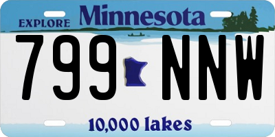MN license plate 799NNW
