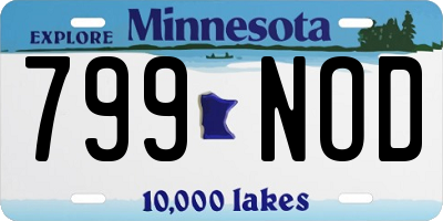 MN license plate 799NOD
