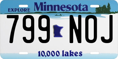MN license plate 799NOJ
